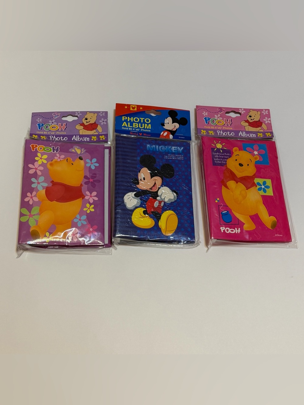 Lot of 3 Disney Photo Albums Mickey Mouse and Winnie the Pooh